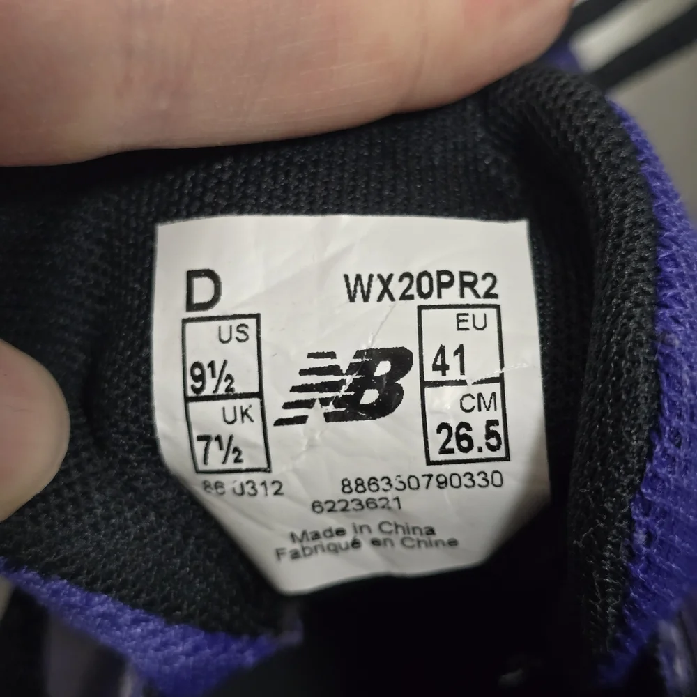 New Balance Minimus 20 Athletic Training Shoe Womens Size 9.5 D WX20PR2 Purple